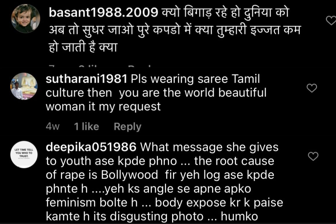 Mean comments on Priyanka Chopra's post